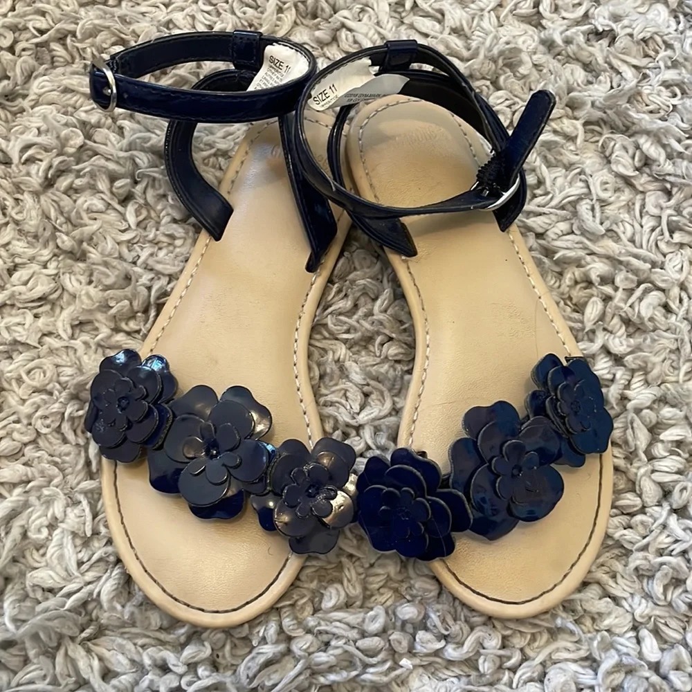 2018 Gymboree “Dressed Up” Floral Sandals, Toddler Size 11